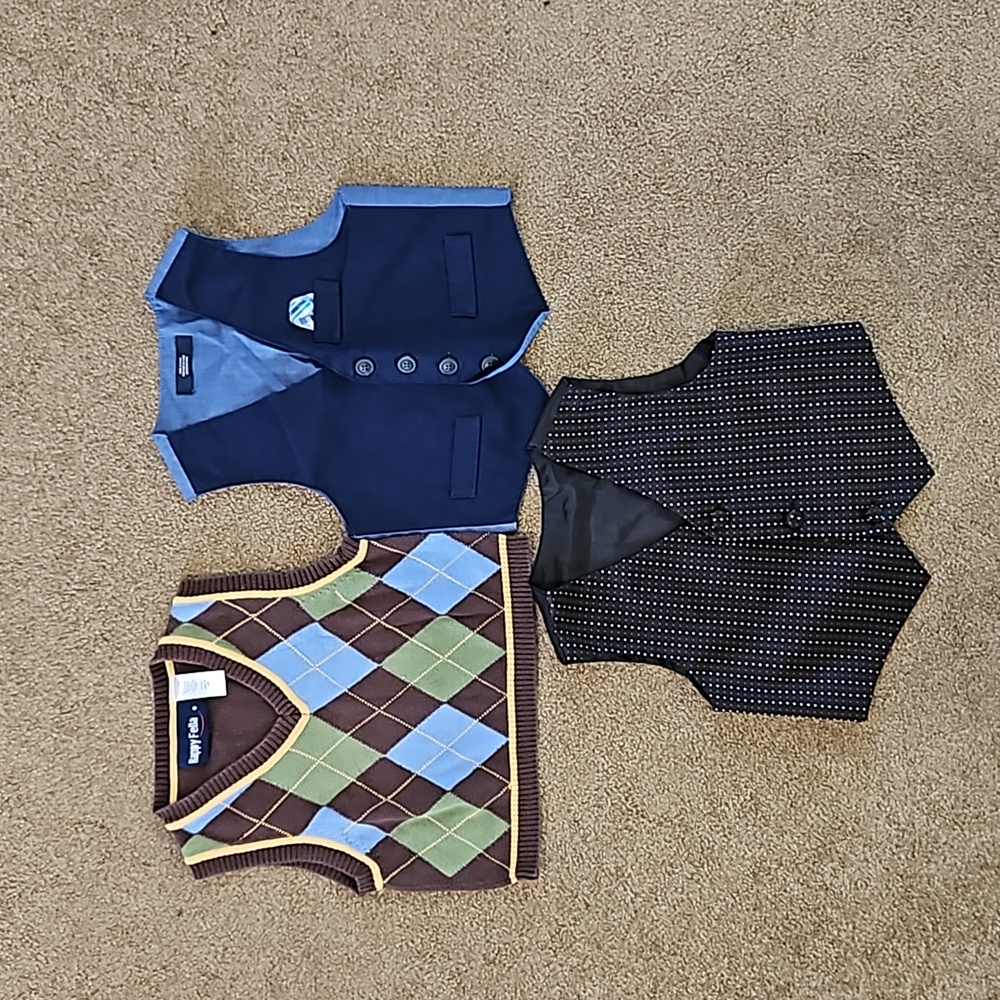 Set of 3 toddler vests